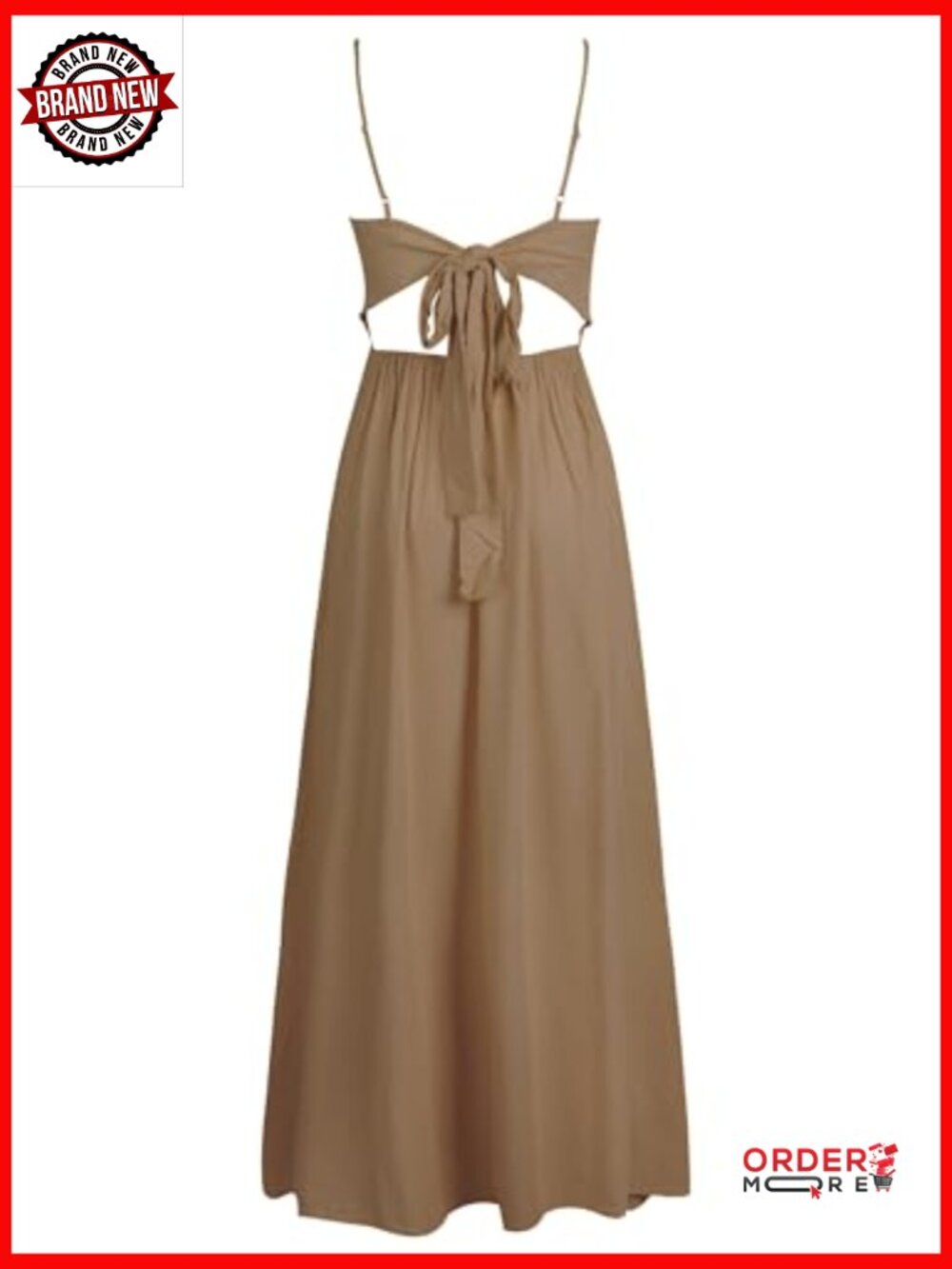 Sleeveless V-Neck Maxi Dress with Cutout Twist Back, Summer Formal - Picture 6 of 6